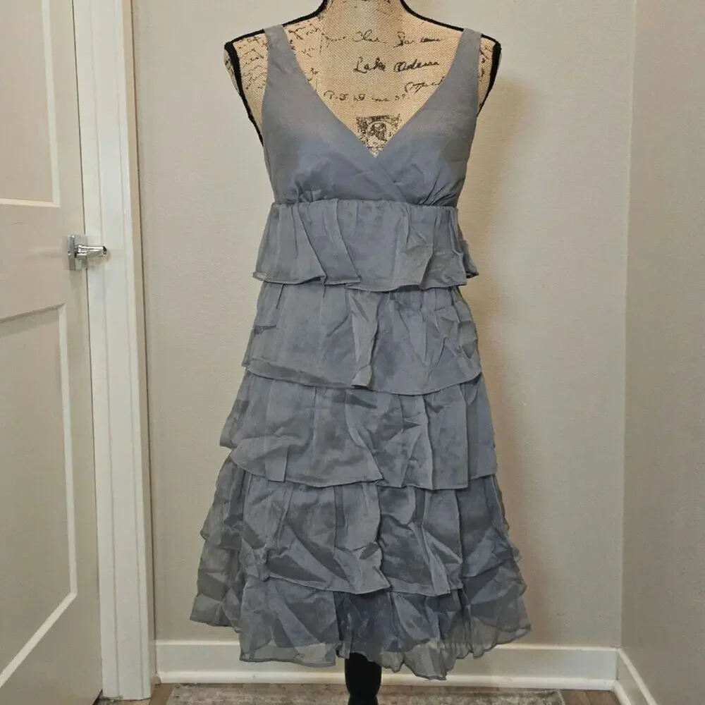 NWT J. Crew Women's Silk Tiered Dress Size 4P